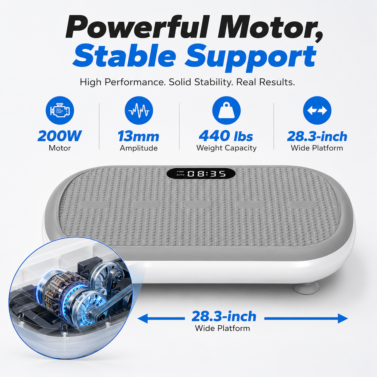 Curved 440 lbs High-Power Vibration Plate for Weight Loss
