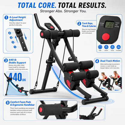 Dual-Track Ab Machine for Core Training